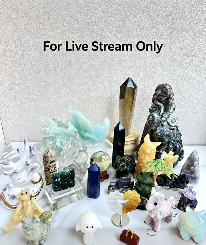 crystal decorations( carving, tower,sphere) payment link for one dollar for live